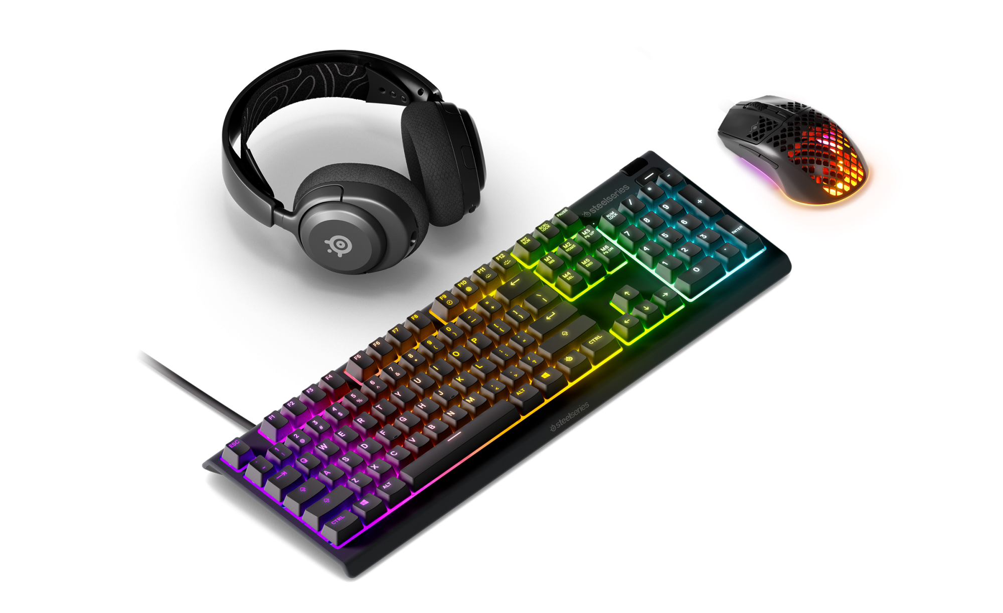 Arctis Nova 5 + Apex 3 US + Aerox 3 Wireless (2022)